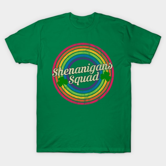 Shenanigans Squad - Retro Rainbow Faded-Style T-Shirt by MaydenArt